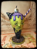 Folk art creation Ice Scream cone Witch Eye-Nez Halloween