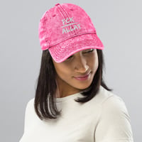 Image 3 of Fck Allat Vintage Cotton Twill Cap