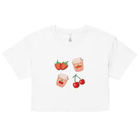 Image 1 of Strawberries and Cherries crop top, Jam crop top