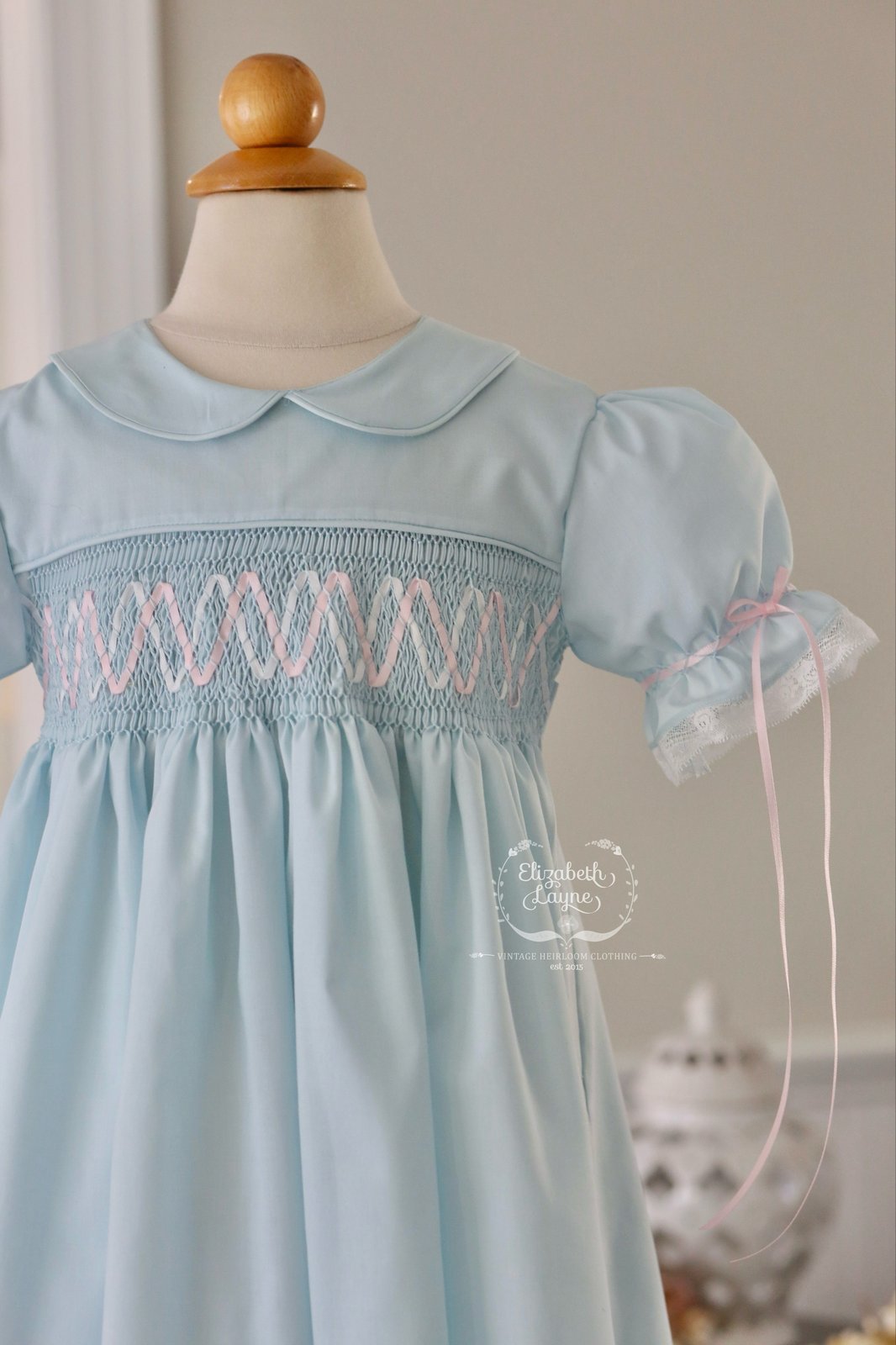 Size 4 & 5 Smocked Yoke & Ribbon Dress