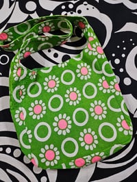 Image 1 of Green and pink vintage fabric bag