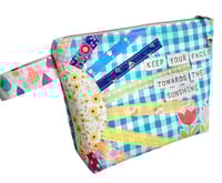 Image 2 of Keep Your Face Towards the Sunshine Pouch - TEAL