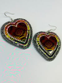 Image 4 of Fire Heart Earrings 