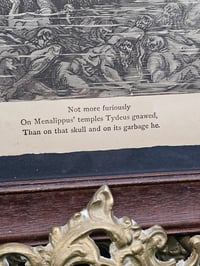 Image 4 of LARGE STATEMENT PIECE "1800's Dante Inferno Gustave Dore" page with preserved spider web - C