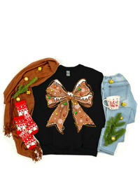 Image 2 of Christmas Holiday Bow Sweatshirts