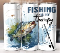 Fishing is my therapy 20oz tumbler