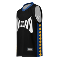 Image 1 of Basketball Jersey - Black/Blue/Gold