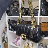 Image 2 of Classic Black Quilted Purse