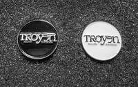 Pair of Limited Edition 25mm Enamel Pin Badges 