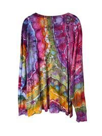 Image 6 of XXL Unisex Adult Soft Long Sleeve Tee in Euphoria Geodes Ice Dye