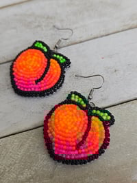 Image 2 of Neon Ombre Peach earrings 