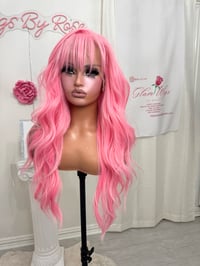 Image 14 of Flamingo pink bangs (ready to ship) 
