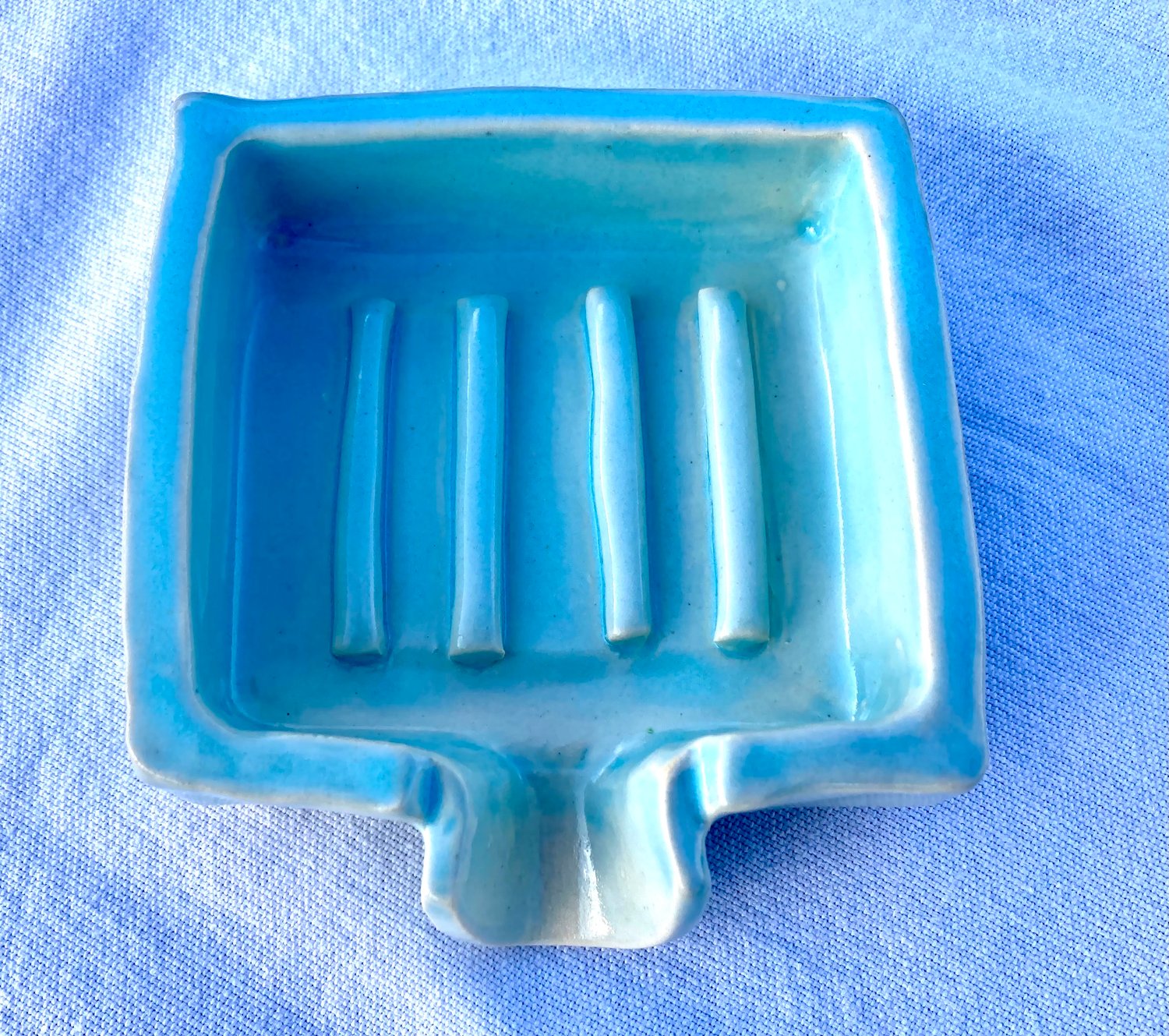 Draining Soap Dish Turquoise
