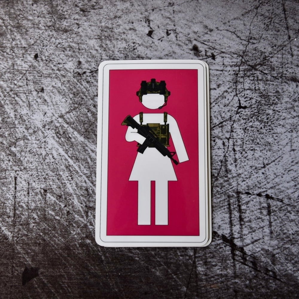 Girl Operator Sticker