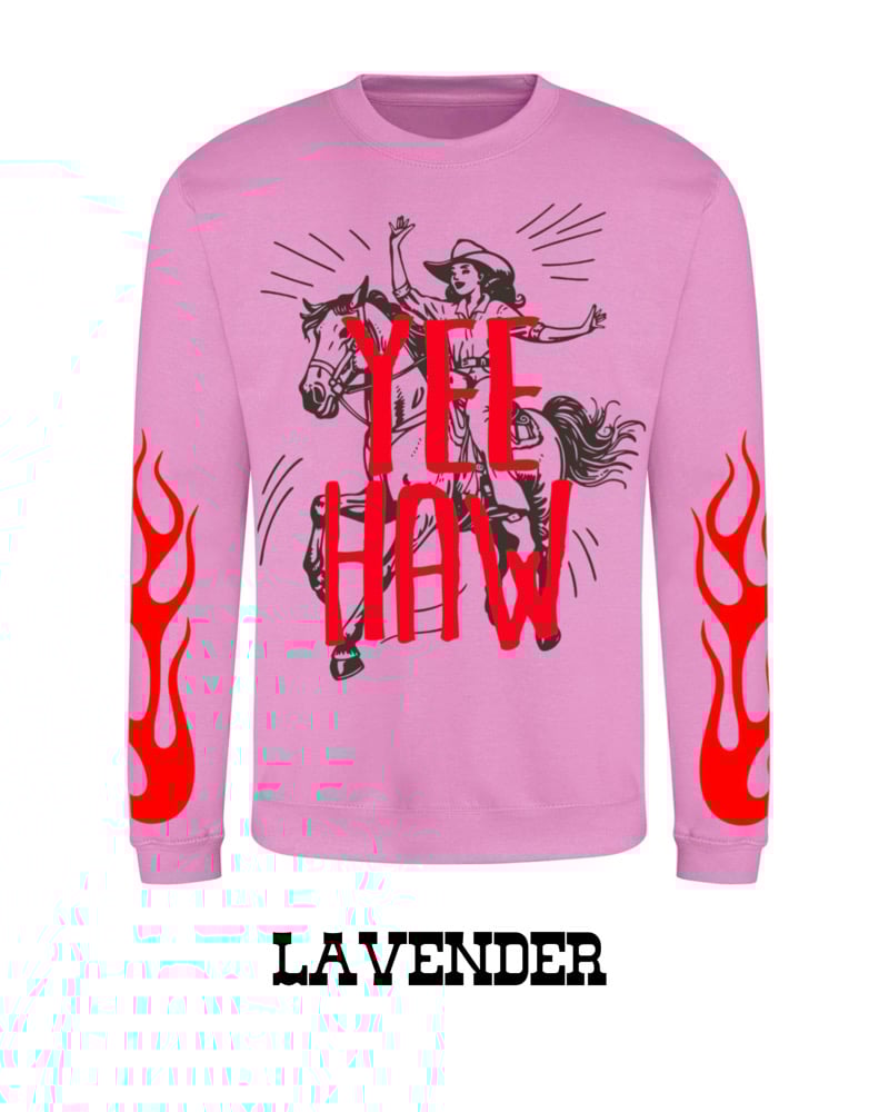 Image of Yeehaw up in flames sweater 