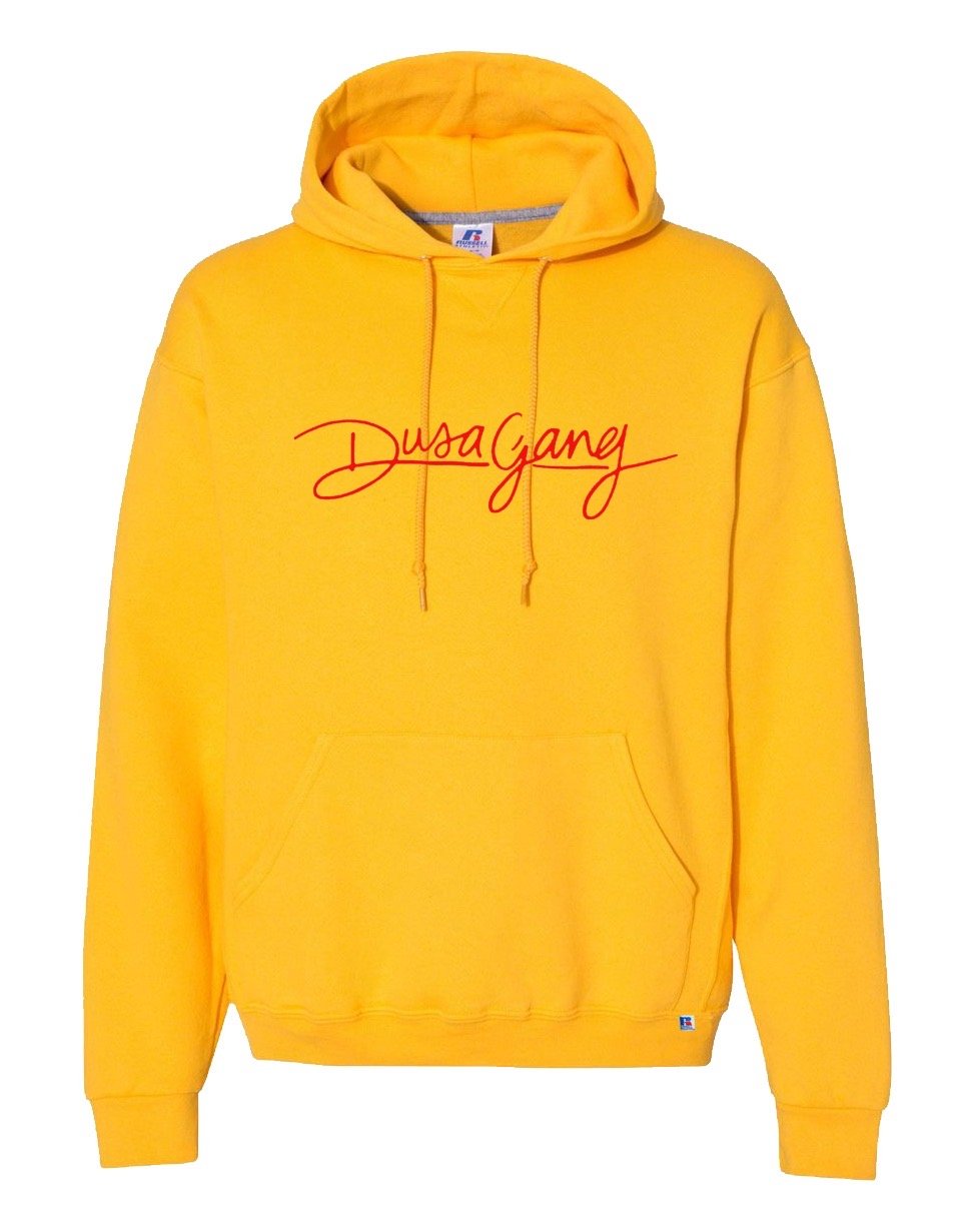 Yellow hot sale red hoodie