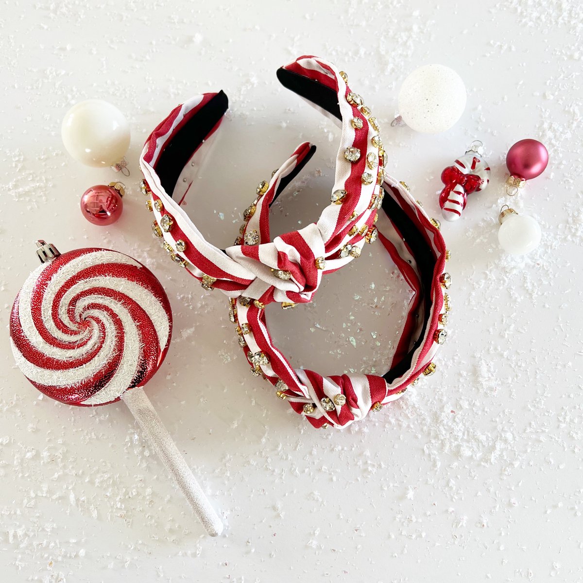 the daydream republic — Candy Cane Bejeweled Headband