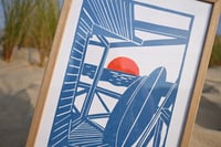 Image 3 of Linogravure 20 x 30 cm • Surf Spot 