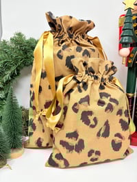 Image 2 of Le Pochon-Cadeau doublé toile de coton léopard
