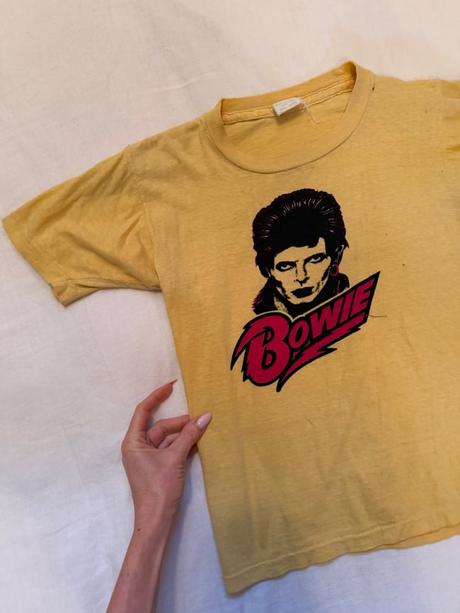 1970s David Bowie Diamond Dogs tour concert t shirt tee vintage
