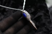 Image 4 of Dead Good Pheasant toe necklace with lapis lazuli stone