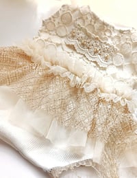 Image 3 of Baby girl photoshoot body-dress | Iris | 0-3 months | boho cream and beige