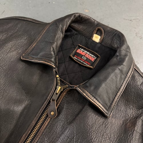 Image of 1990s Bomb Boogie leather flight jacket, size XL