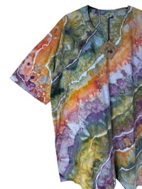 Image 3 of XXL Adult 100% Combed Cotton T-Shirt in Appalachian Sunset Geode Ice Dye 