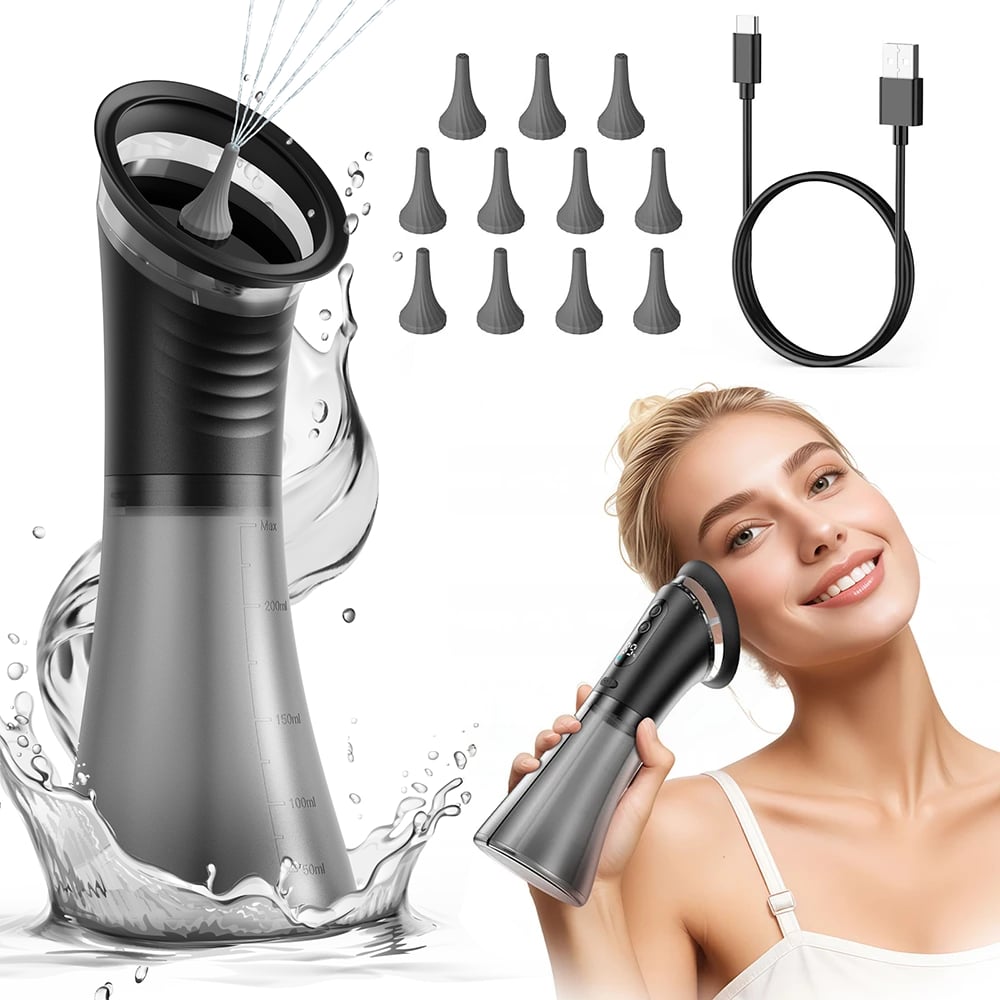Image of Electric Ear Wax Removal System Water Powered Ear Cleaning Tool with Irrigation Flusher 3 Pressure S
