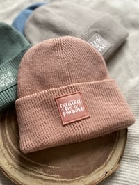 Image 1 of Created for a Purpose Beanie Christian Winter Hat
