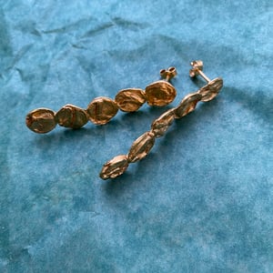 22ct Gold Plate long droplet earring