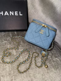 Mini denim box bag 