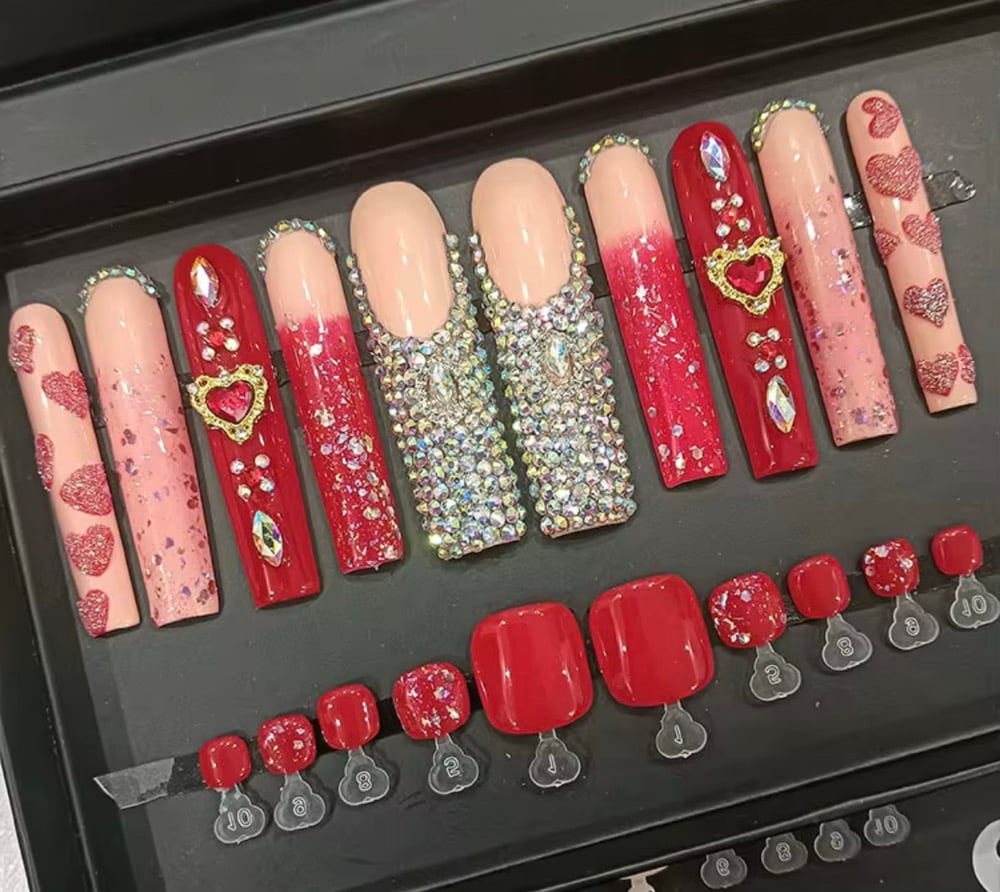 Image of pick from option 1-19 press on nails with toe nail set