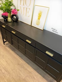 Image 2 of Black mid century modern Nathan sideboard, tv cabinet, drinks cabinet