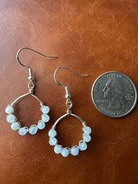 Image 2 of CHANDRI — Moonstone Swing Hoop Earrings
