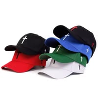 Image 2 of High Quality Cross Hat Unisex Adjustable (Blue)