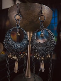 Image 4 of Bones and bells chandelier earrings 