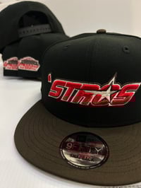 Image 3 of New Era 9Fifty Snapback Black/ Walnut/ Pink UV