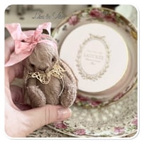 Image 8 of Handmade Victorian Plum Colour Teacup Bunny