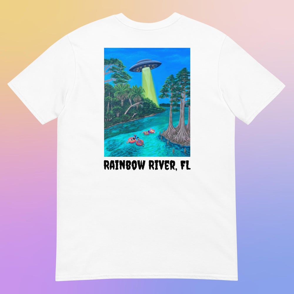 Image of Weird Florida Local Art Shirt | Rainbow River UFO Abduction Shirt