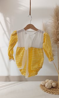 Image 4 of Photo prop | Sitter photoshoot set | Audrey | age 12 months | yellow plaid