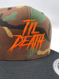 Image 2 of Forest camo TIL DEATH hat 