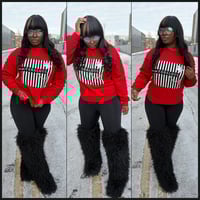 Image 1 of Small-2x Red LOVE COLLECTION silver links