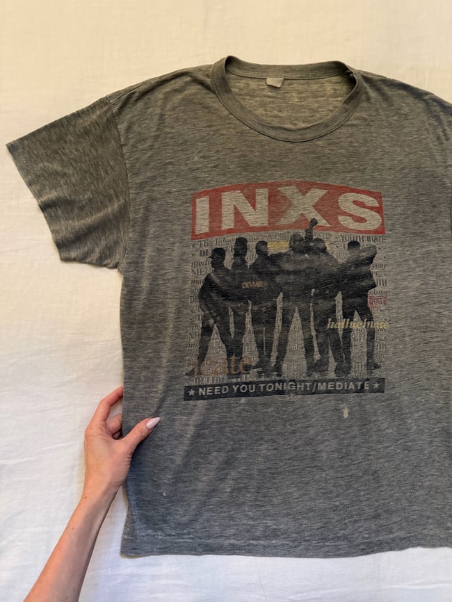 vintage Inxs Kick tour concert t shirt 80s