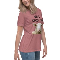 Image 6 of Women's Relaxed T-Shirt, Holy Sheep Shirt | Funny Sheep Humor Graphic Tee