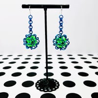 Image 3 of Neon Dodecahedron Earrings