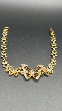 Image 1 of GOLD DIQMOND BUTTERFLY BRACELET 