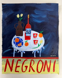 Negroni on white table 