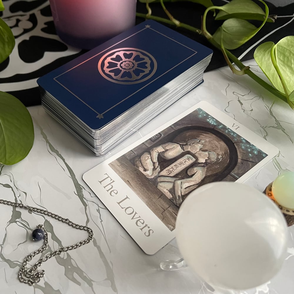 Image of White Lotus Elemental Tarot Deck + Guidebook