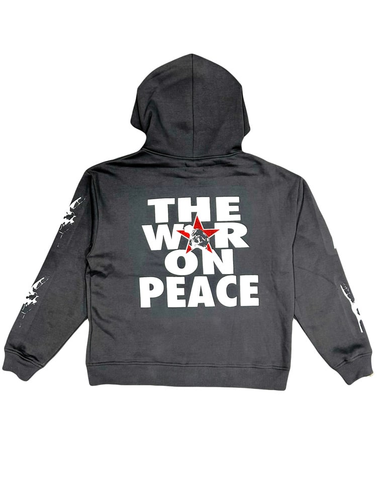 Image of “PEACE” Zip Hoodie- Shadow Grey 